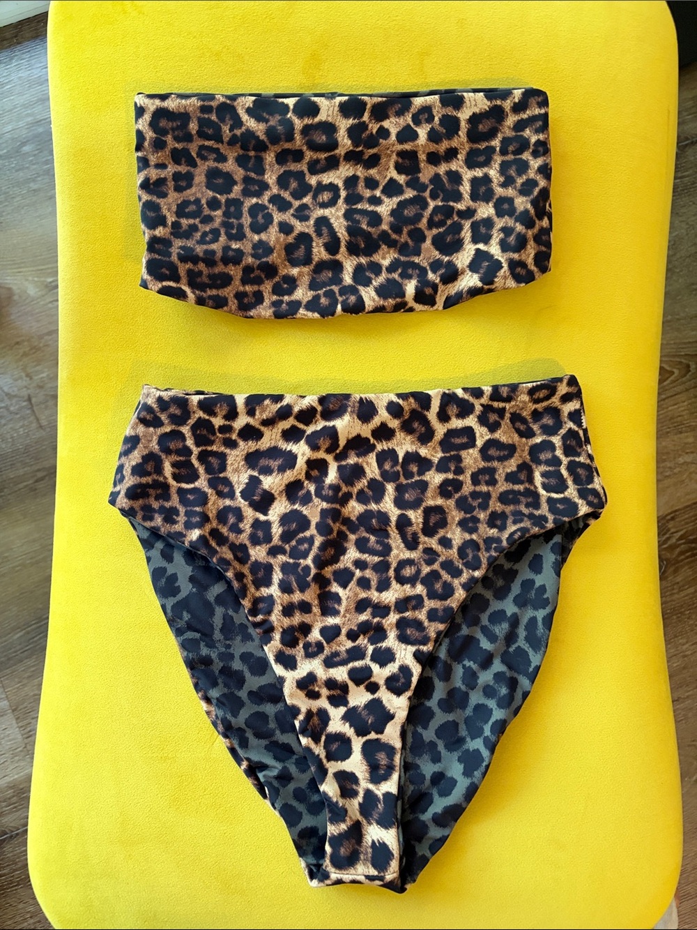 Good American reversible Leopard Print Two-Piece Bikini - Black & Brown